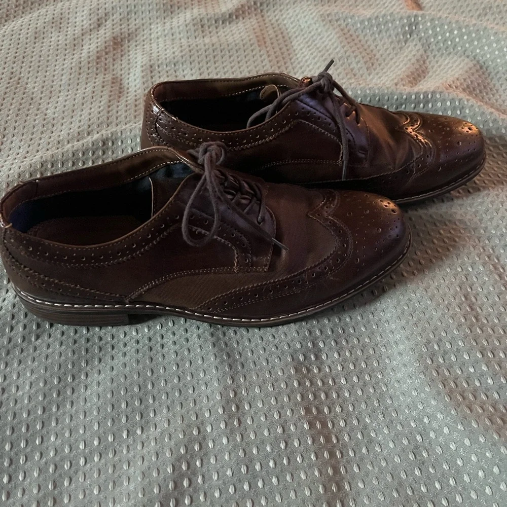 APT. 9 Men's Oxford Shoes Memory Foam In Soles Cognac Brown Sz 11